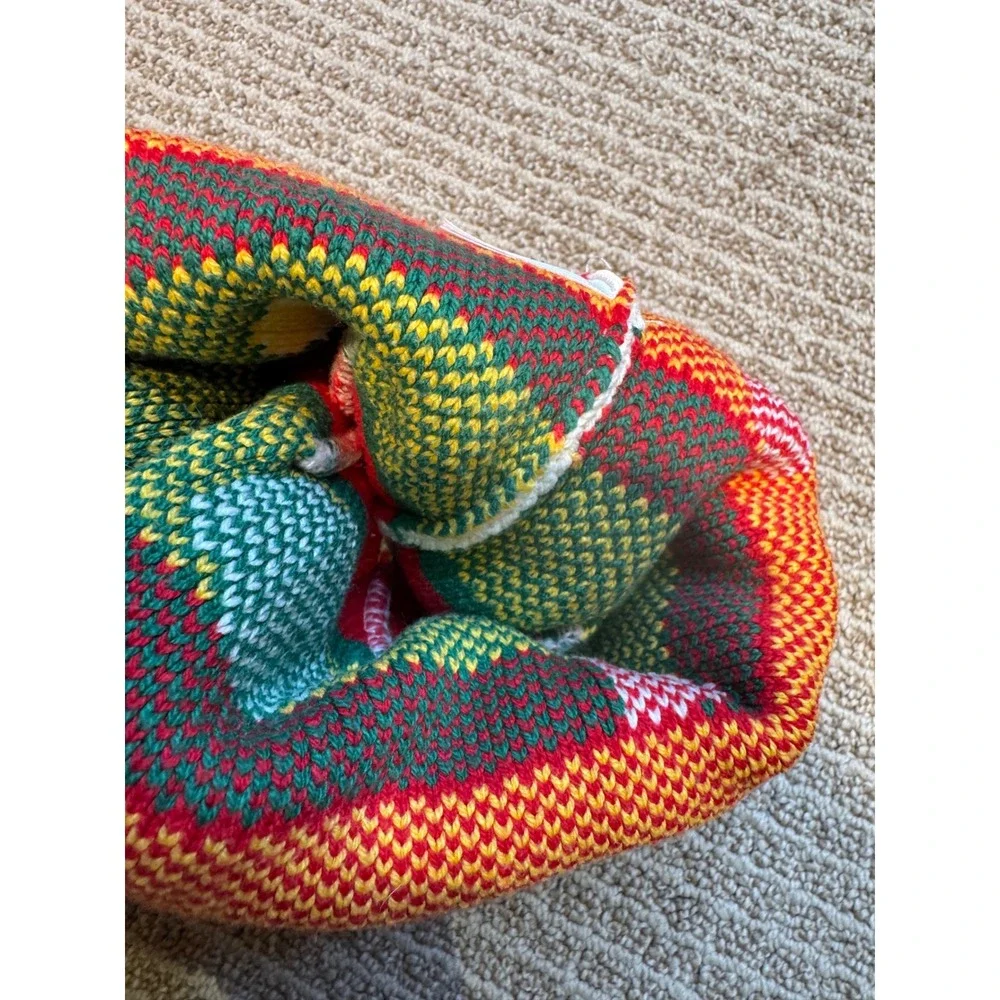Hanna Andersson Colorful‎ Knit Pom Beanie Kids Medium Winter Hat Geometric